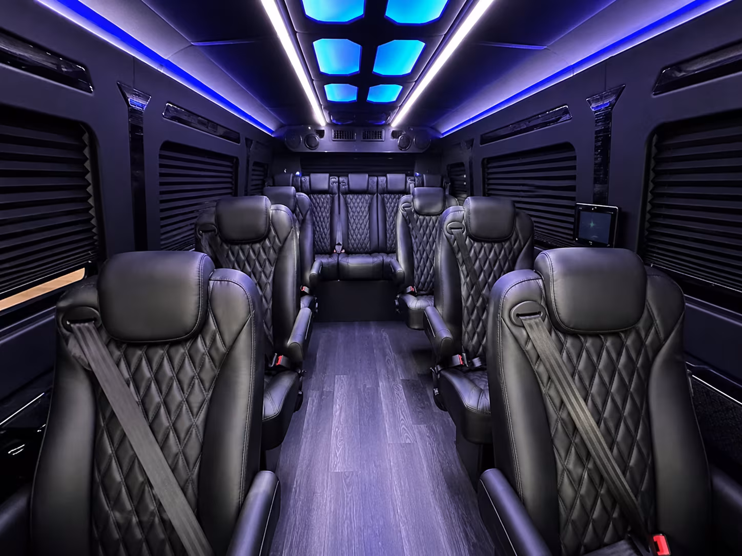 hotel block shuttle and multi venue sprinter van service for private events in mckinney